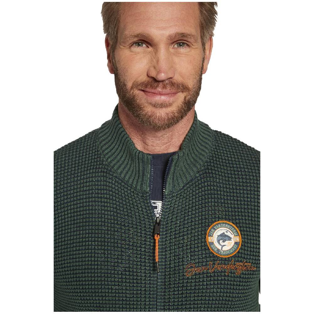 Jan Vanderstorm Strickjacke ISIDUR dunkelgrün Kostenloser Versand