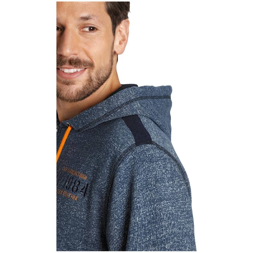 Jan Vanderstorm Sweatjacke ROBART blau melange Fabrik Onlineshop