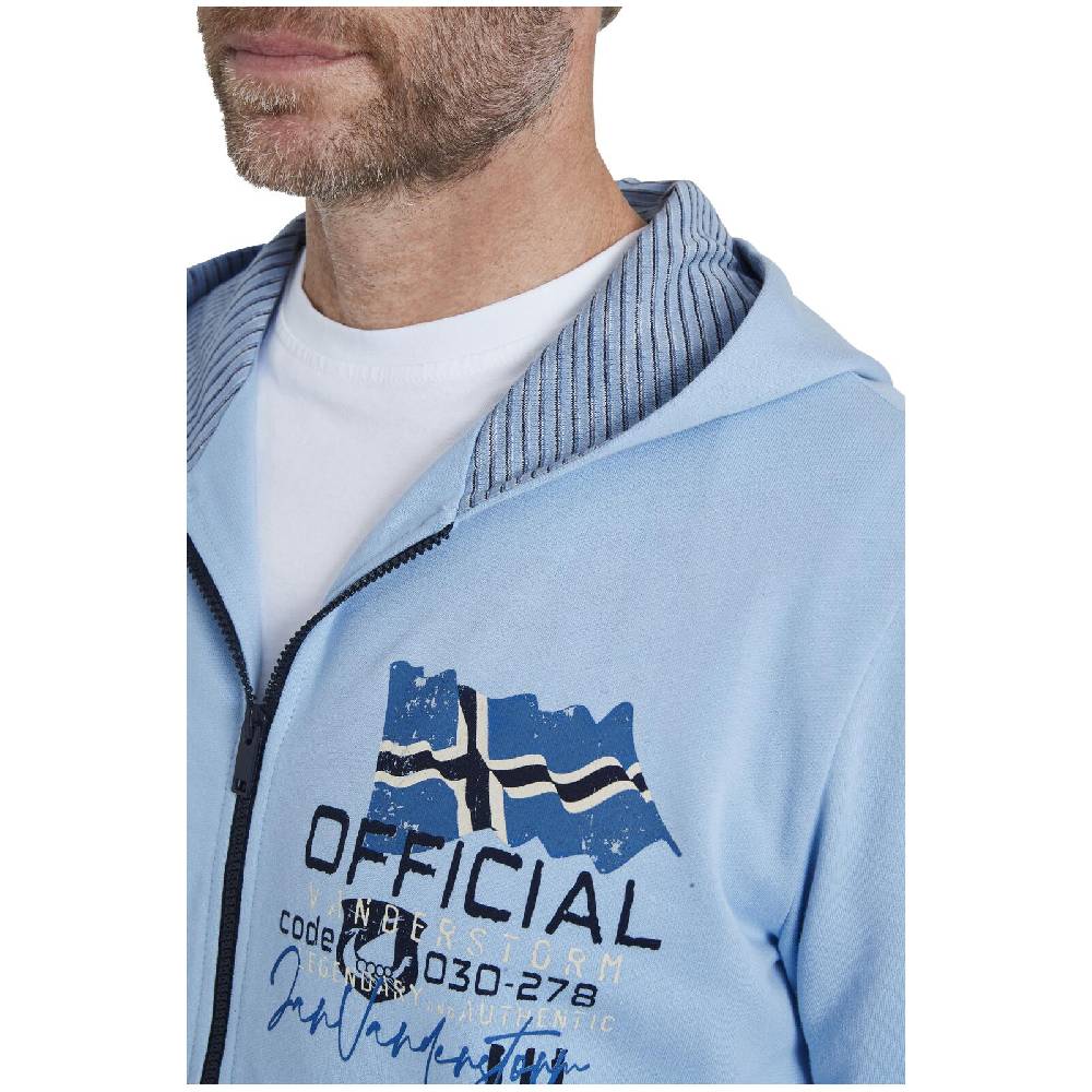 Jan Vanderstorm Sweatjacke INGI hellblau Sonderangebot