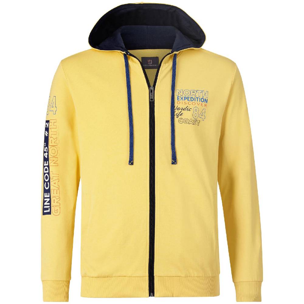 Jan Vanderstorm Sweatjacke RODERICH gelb Rabatt