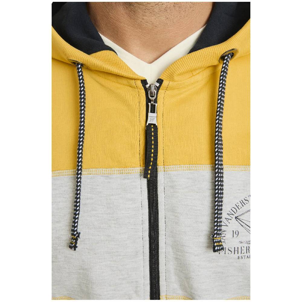Jan Vanderstorm Sweatjacke PAULHARD gelb dunkelblau Saisonschlussverkauf