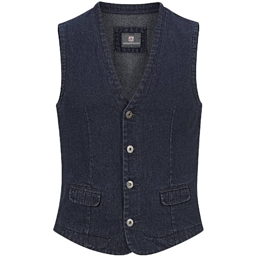 Jan Vanderstorm Jeansweste VALFRID dunkelblau Osterangebot
