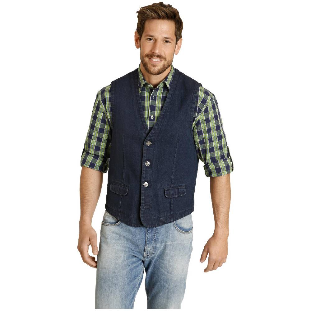 Jan Vanderstorm Jeansweste VALFRID dunkelblau Osterangebot