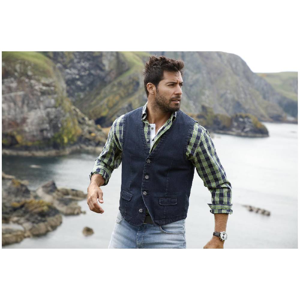 Jan Vanderstorm Jeansweste VALFRID dunkelblau Osterangebot