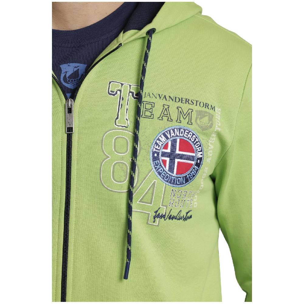 Jan Vanderstorm Sweatjacke HOLVAST grün Jubiläumsangebot