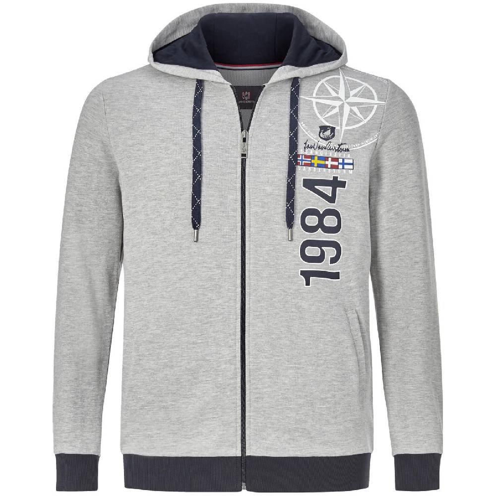 Jan Vanderstorm Sweatjacke EGINHARD silbergrau melange
