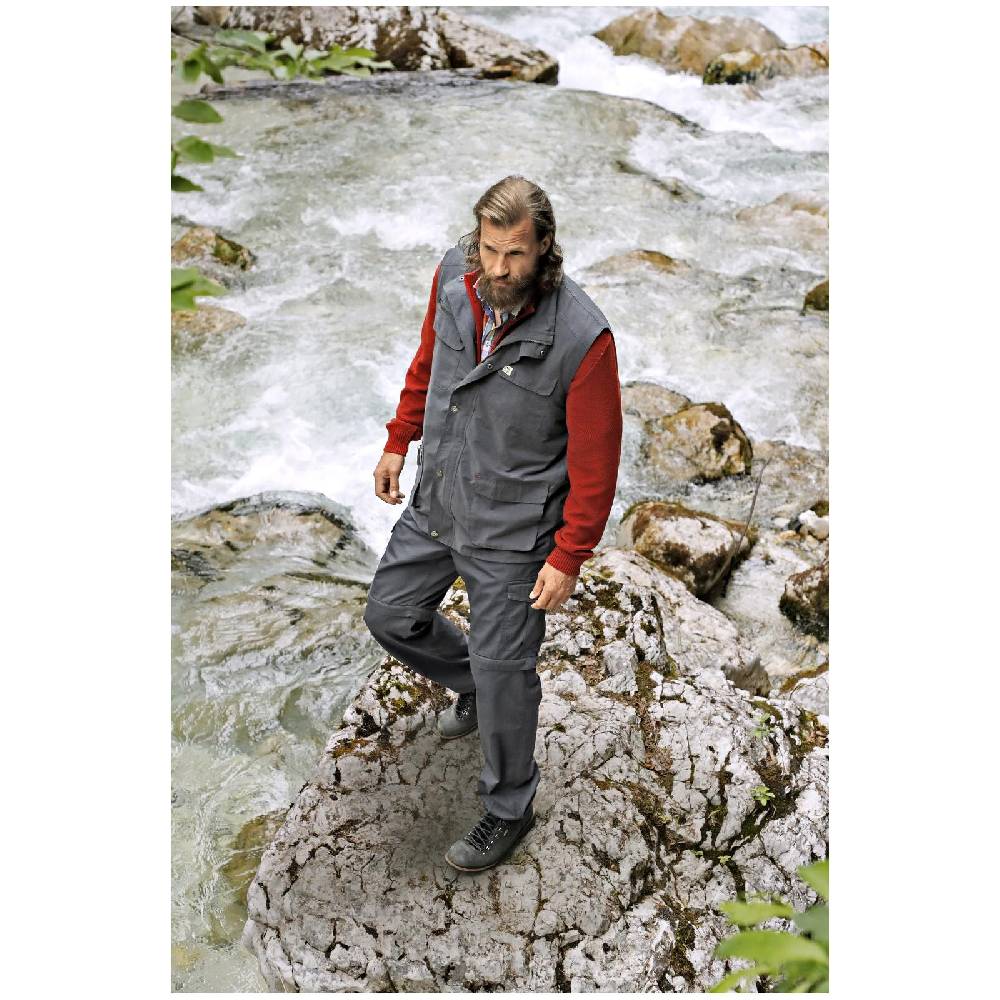 Jan Vanderstorm Trekking Weste HELMBOT dunkelgrau Letzter Tag