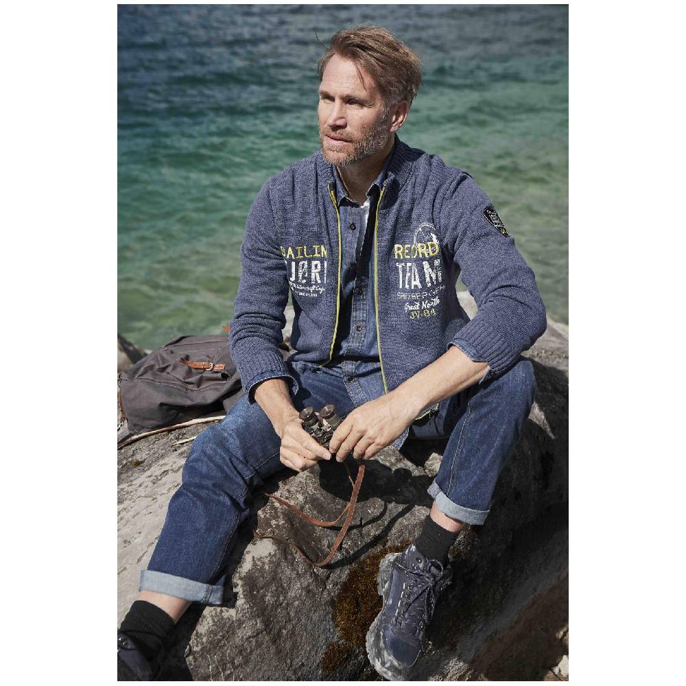 Jan Vanderstorm Strickjacke SVEND blau Discount Store für neue Produkte