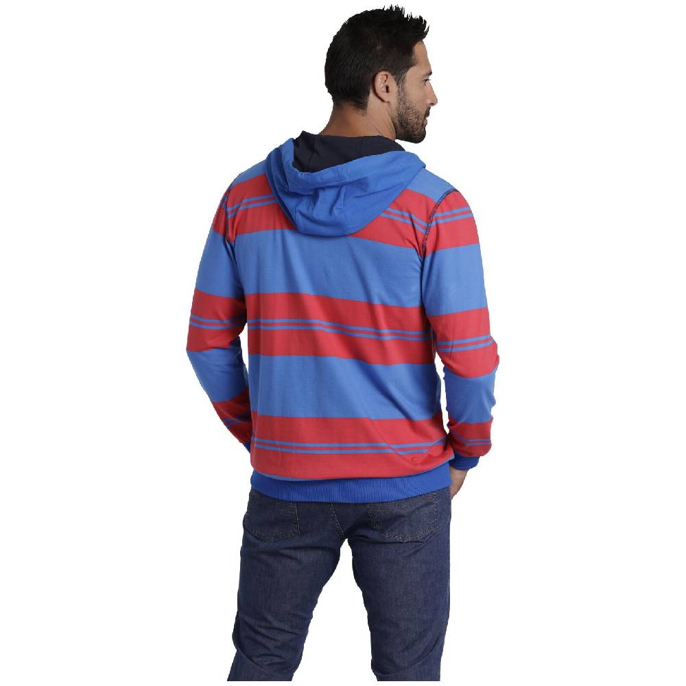 Jan Vanderstorm Sweatjacke WISHART rot blau gestreift Riesige Rabatte
