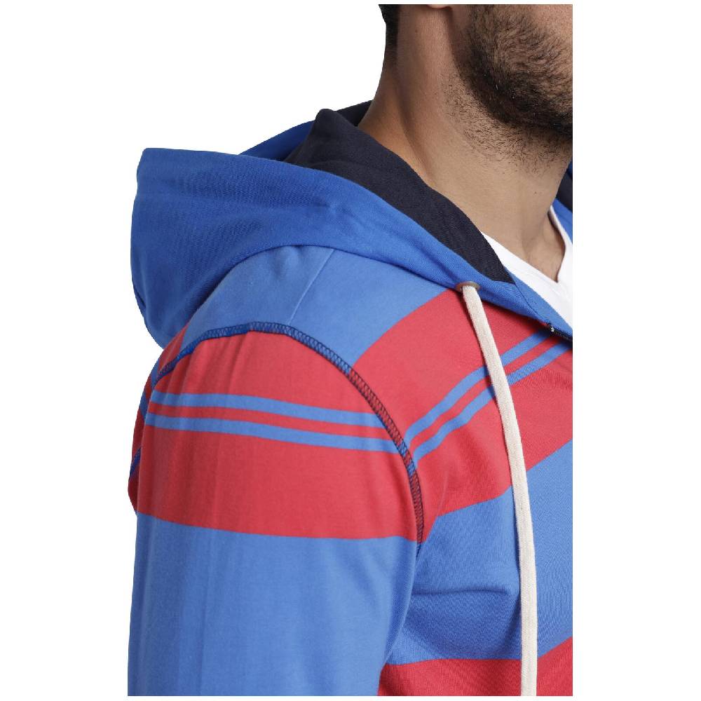 Jan Vanderstorm Sweatjacke WISHART rot blau gestreift Riesige Rabatte