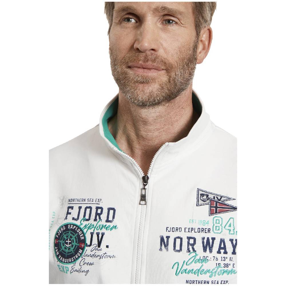 Jan Vanderstorm Sweatjacke BARUK wollweiß Clearance-Verkauf