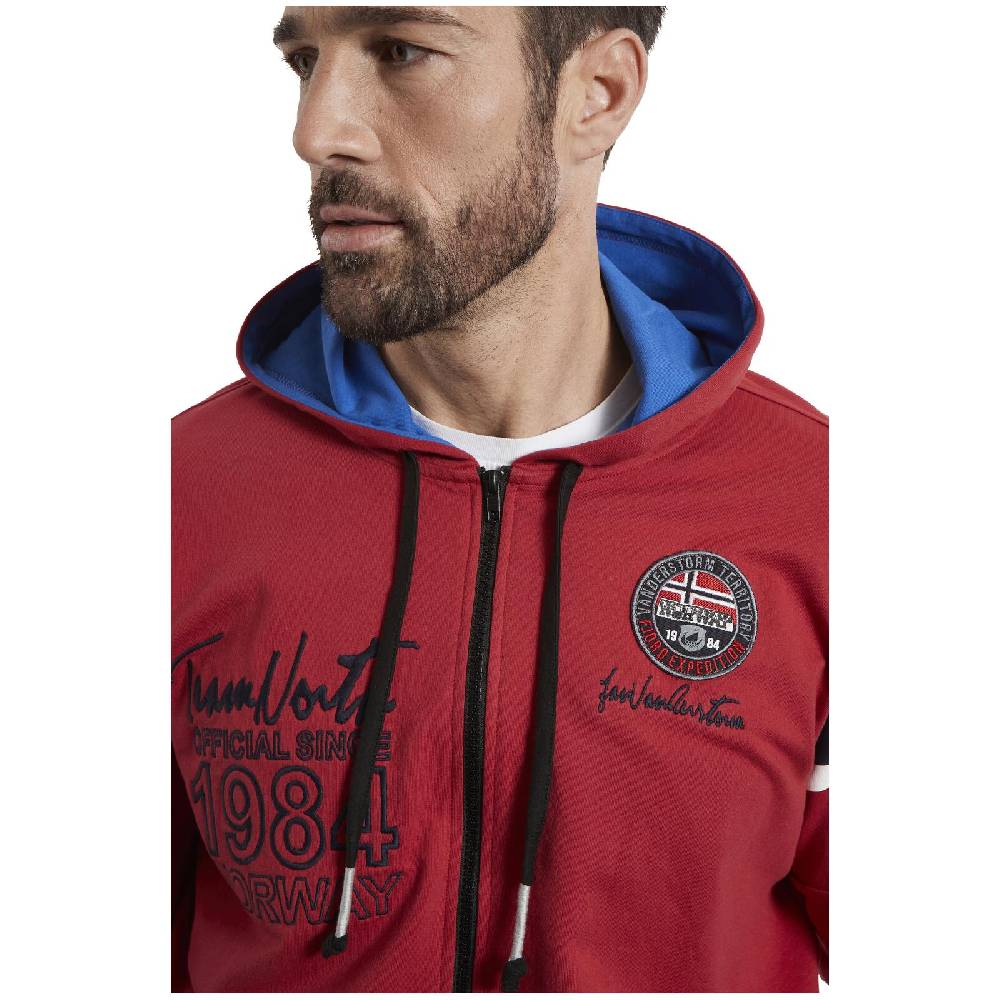 Jan Vanderstorm Sweatjacke ANTOO rot Kostenloser Versand international