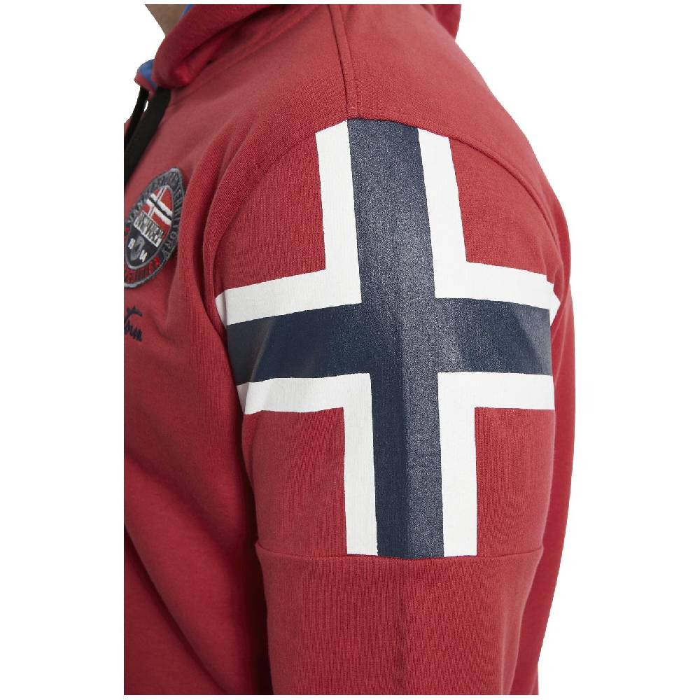 Jan Vanderstorm Sweatjacke ANTOO rot Kostenloser Versand international