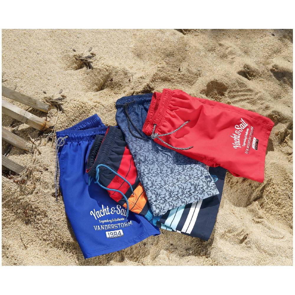 Jan Vanderstorm Badeshorts HJALMAR blau gestreift Outlet