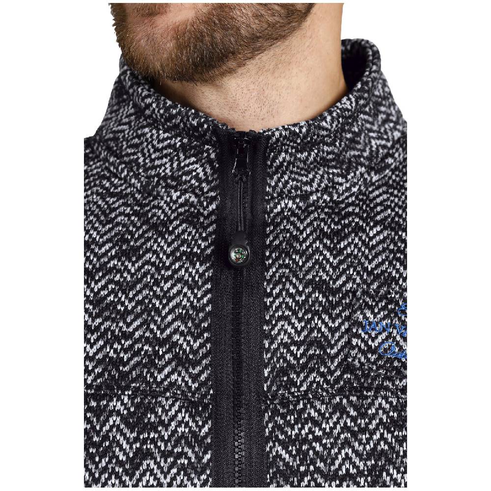 Jan Vanderstorm Strickfleecejacke KOLMUND schwarz Super Rabatt