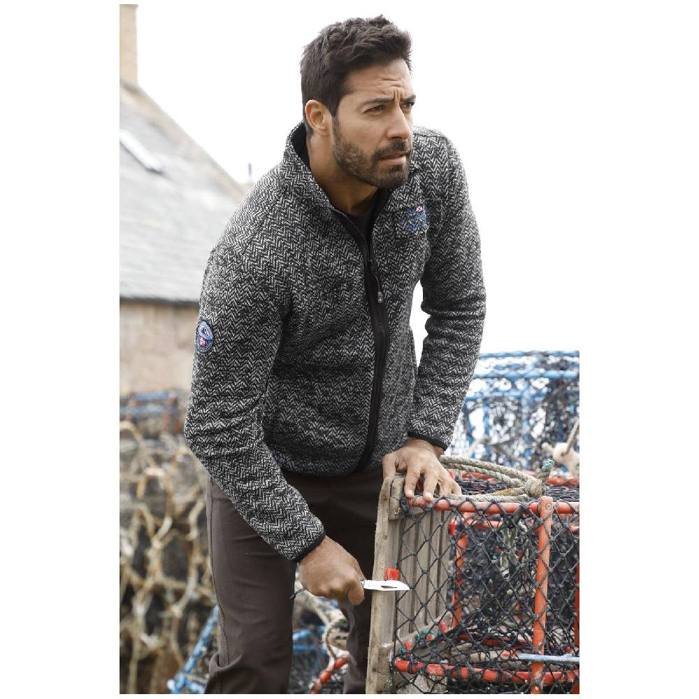 Jan Vanderstorm Strickfleecejacke KOLMUND schwarz Super Rabatt