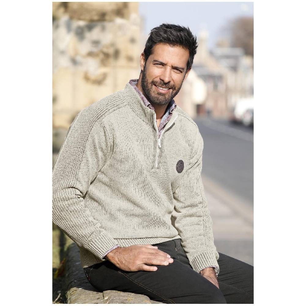 Jan Vanderstorm Pullover BENJAS beige melange Riesige Rabatte