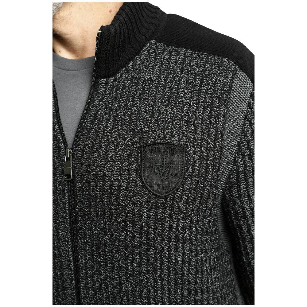 Jan Vanderstorm Strickjacke HALSTEN schwarz Clearance-Verkauf