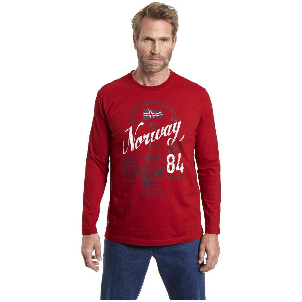 Jan Vanderstorm Langarmshirt NIELSON rot Speichern exportieren