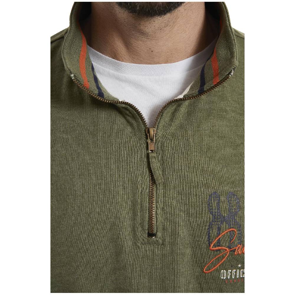 Jan Vanderstorm Sweatshirt THORBEN khaki melange Black Friday Preise