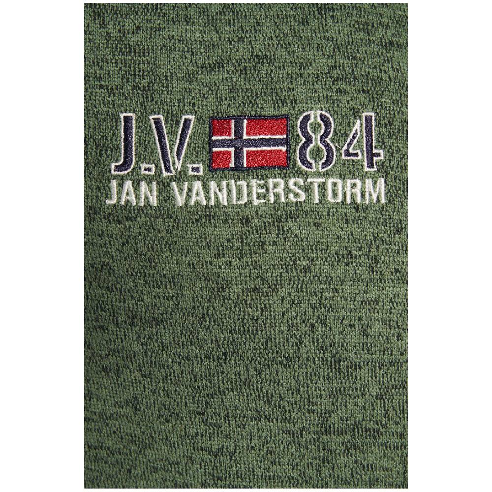Jan Vanderstorm Fleecejacke ASVA grün melange 50% Rabatt für begrenzte Zeit