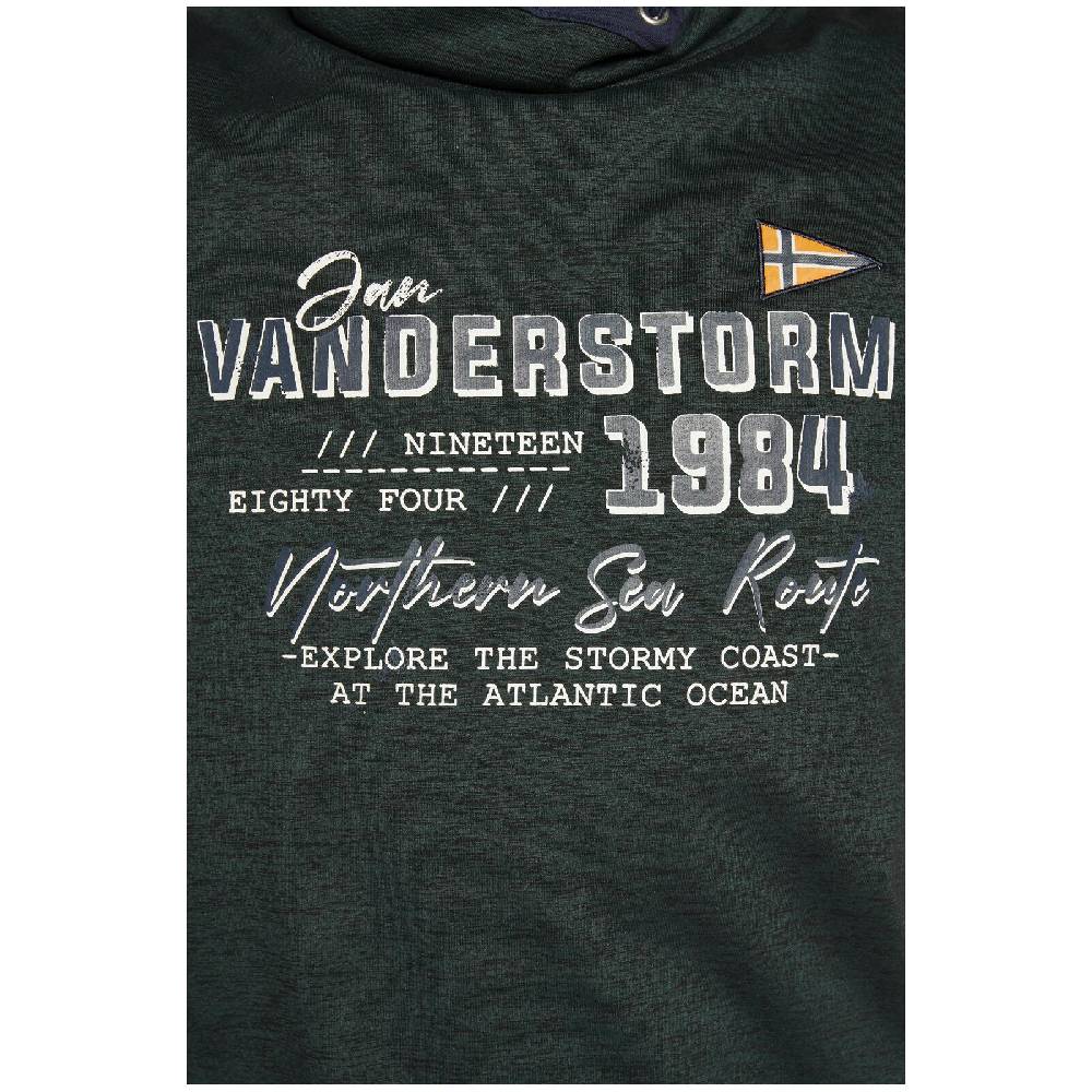 Jan Vanderstorm Sweatshirt SVERRE dunkelgrün melange Auslauf