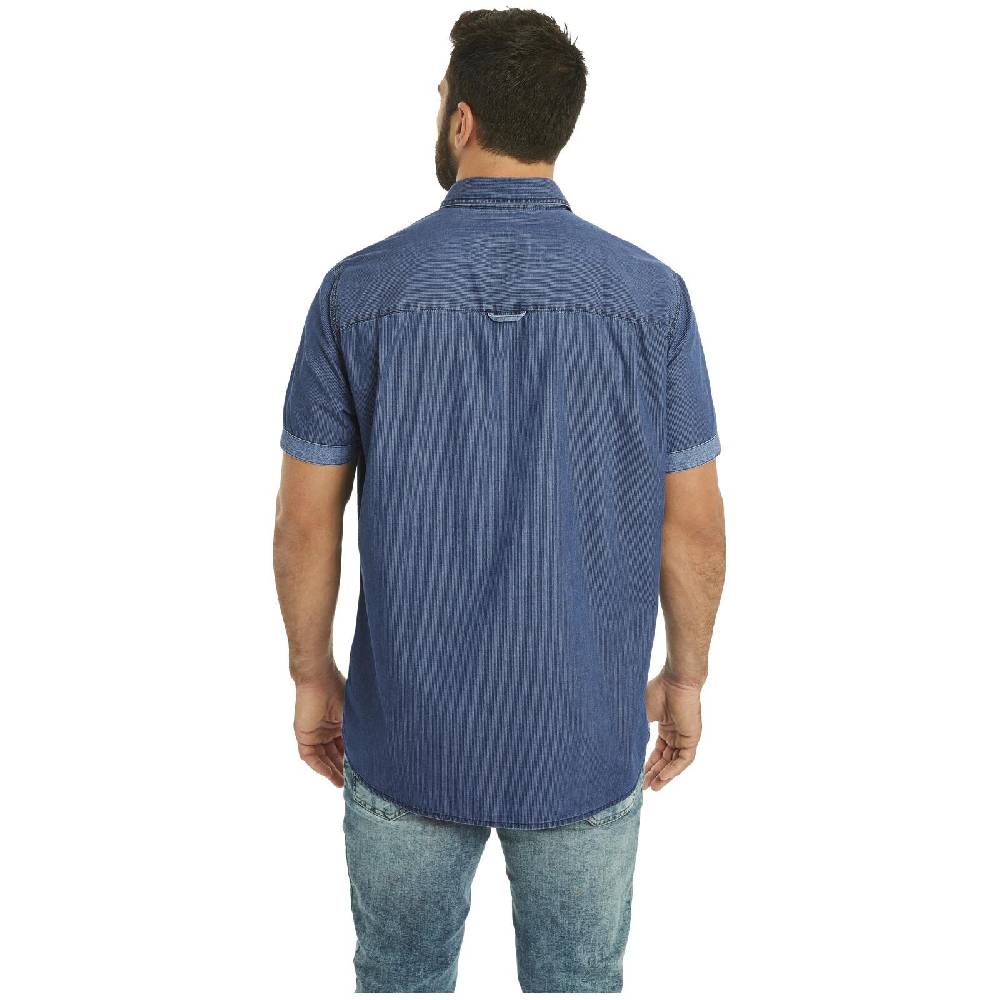 Jan Vanderstorm Kurzarmhemd LANDOLF blau gestreift im Angebot