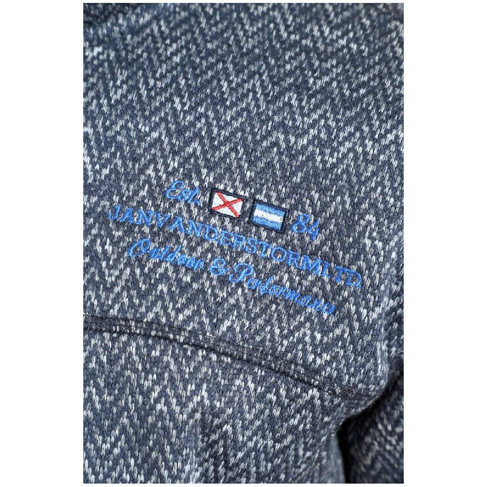 Jan Vanderstorm Strickfleecejacke KOLMUND dunkelblau Kauf eins, bekomm eins gratis