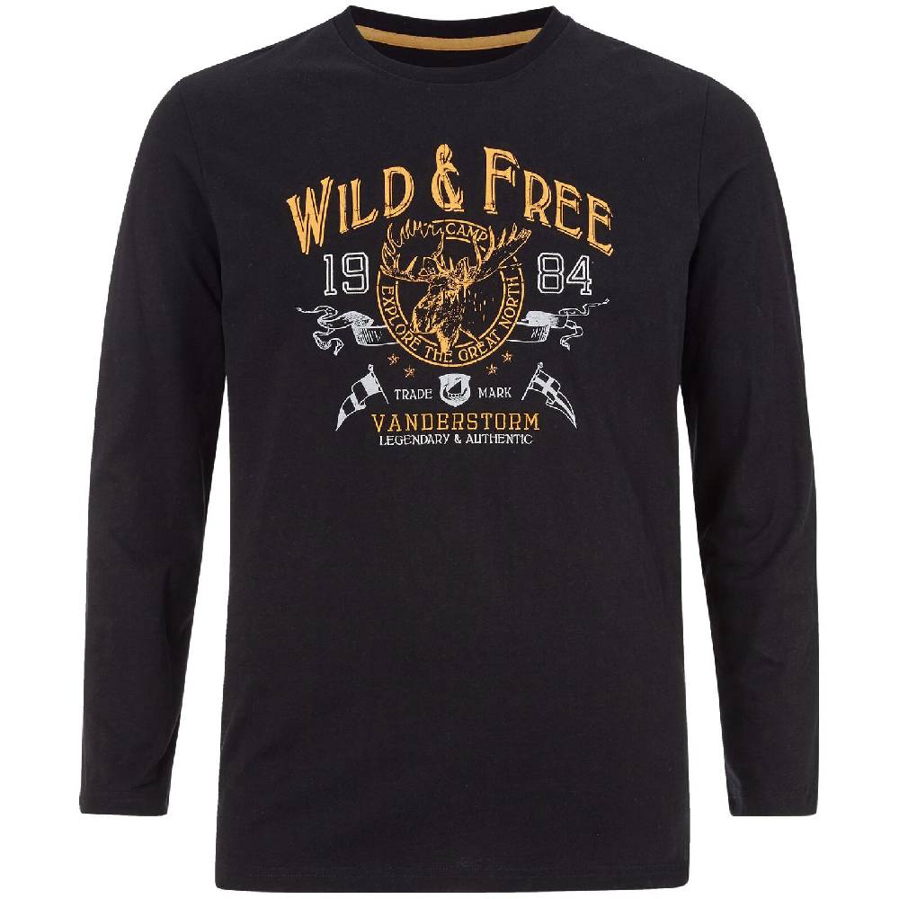 Jan Vanderstorm Langarmshirt STAAF schwarz Riesige Ersparnisse