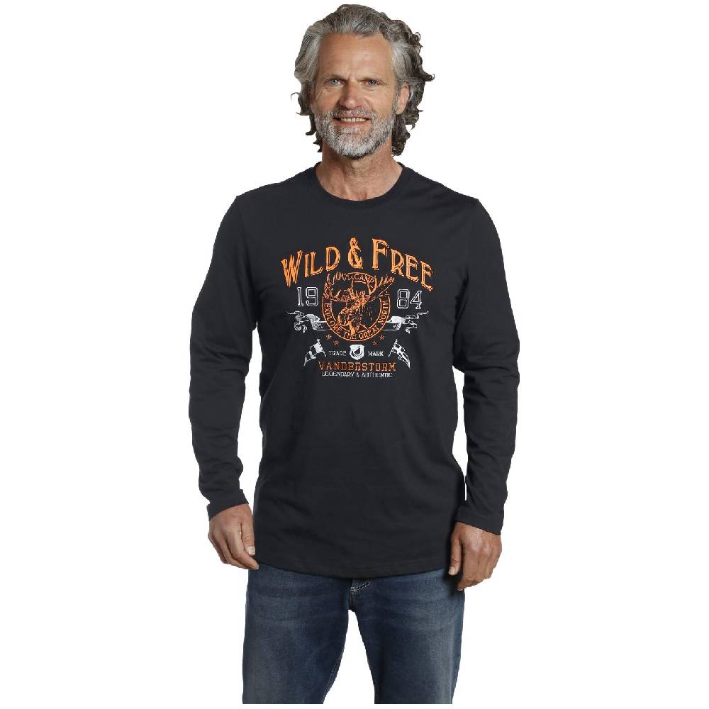 Jan Vanderstorm Langarmshirt STAAF schwarz Riesige Ersparnisse