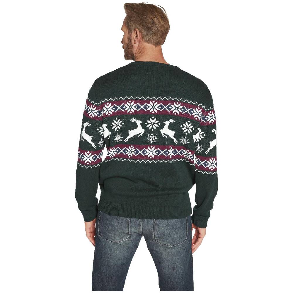 Jan Vanderstorm Pullover TORE grün gemustert Tiefpreis