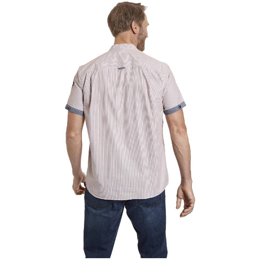 Jan Vanderstorm Kurzarmhemd HERVALD orange gestreift Wochenangebot