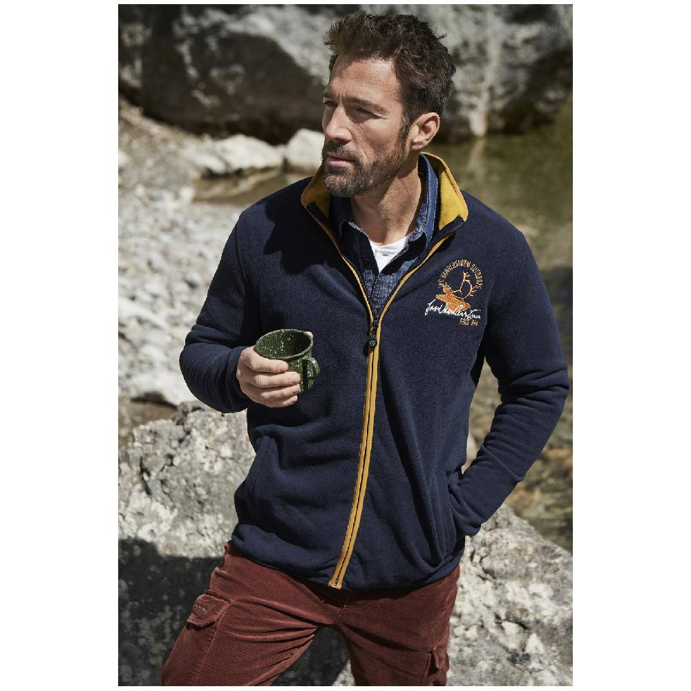 Jan Vanderstorm Fleecejacke HALLVAR dunkelblau Kostenlose Rückgabe