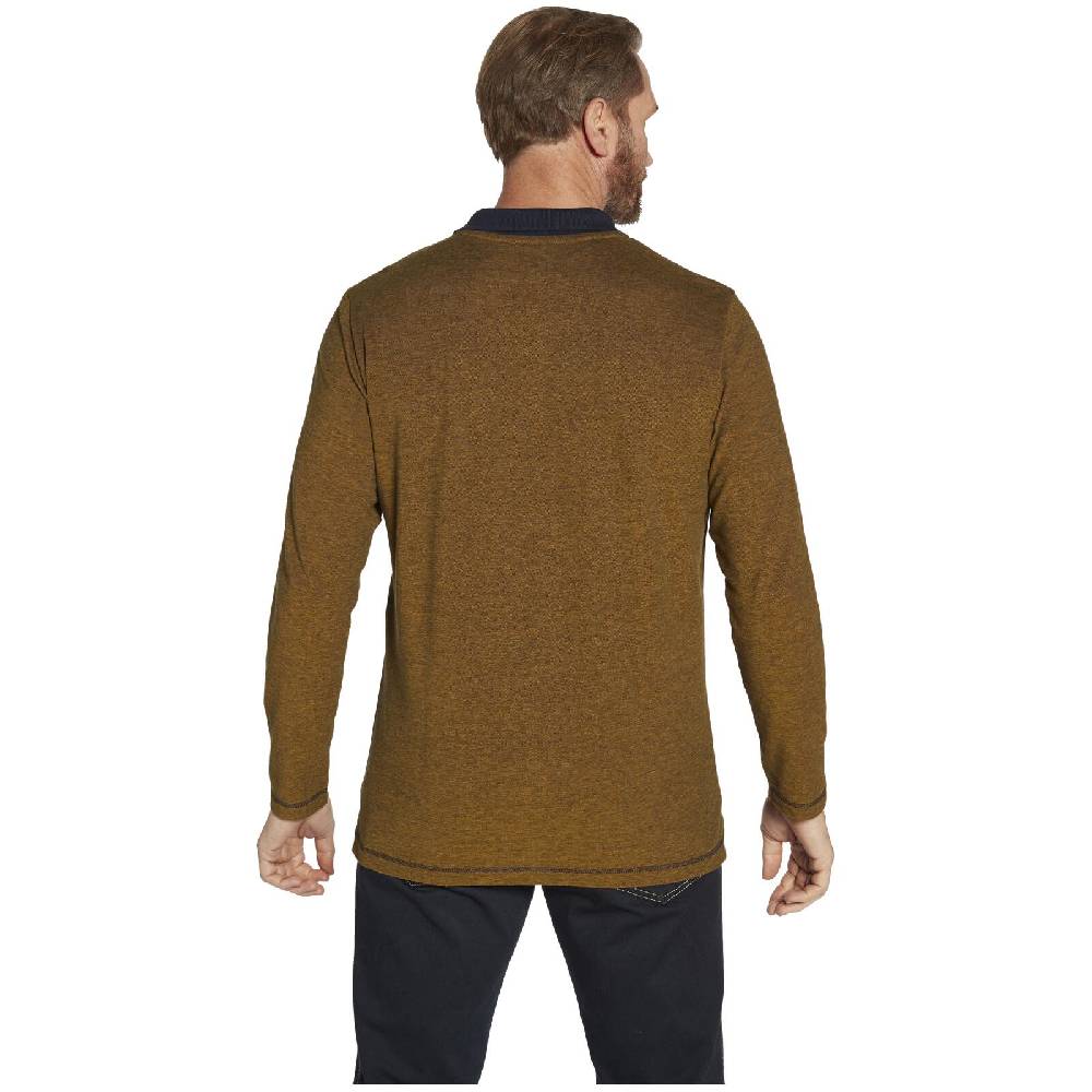 Jan Vanderstorm Langarm-Poloshirt JUHANI dunkelorange melange JETZT KAUFEN