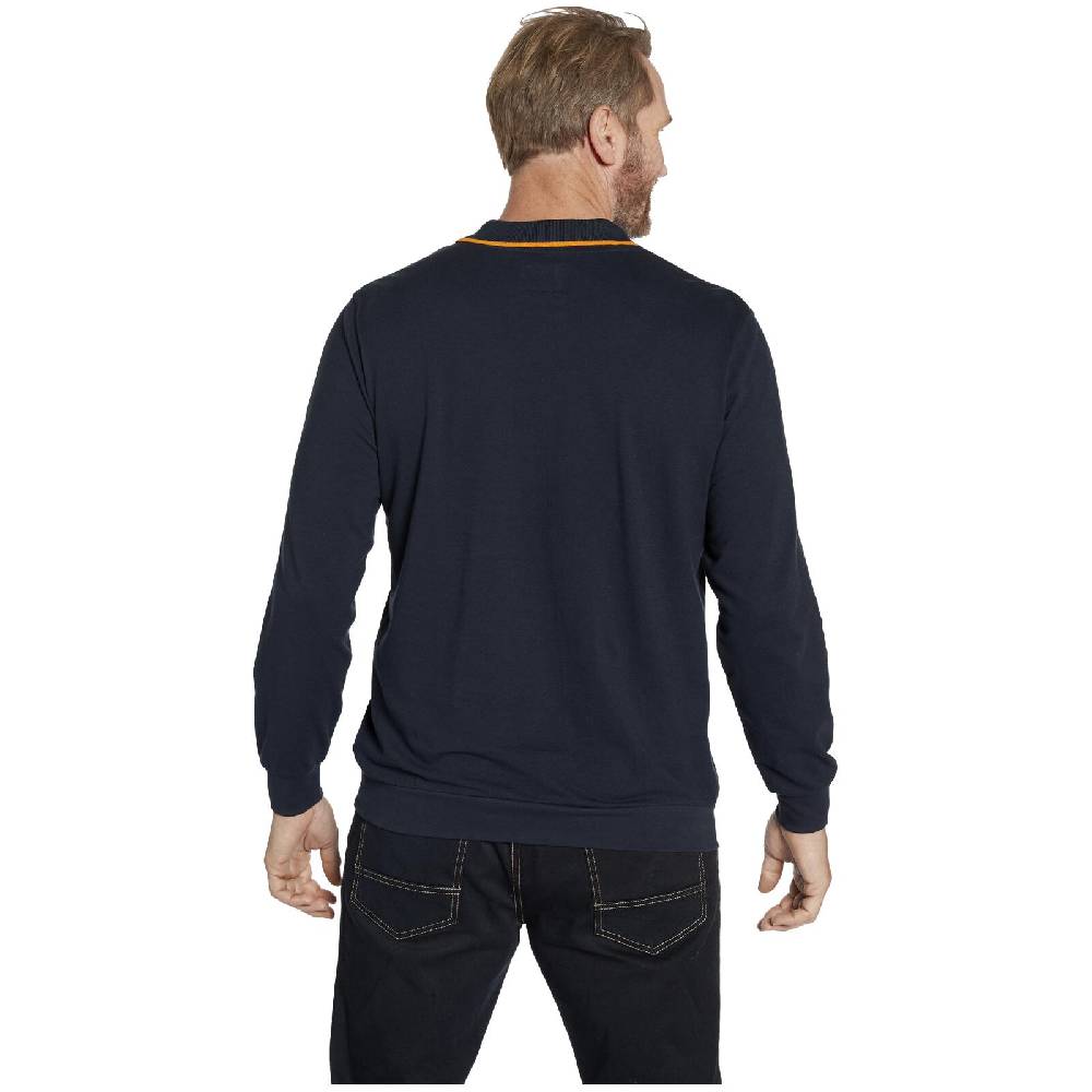 Jan Vanderstorm Langarm-Poloshirt LOKI dunkelblau Neueste Stile