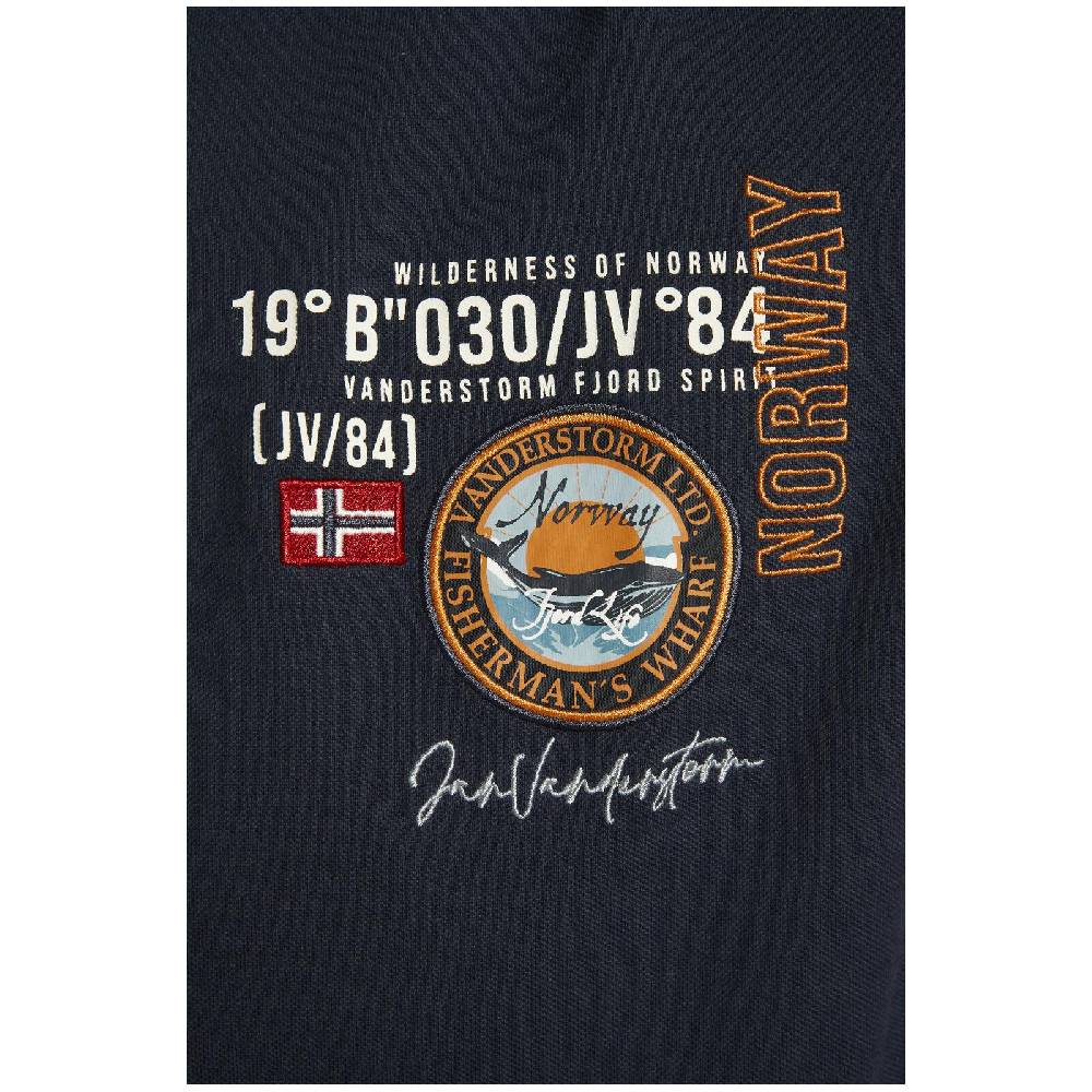 Jan Vanderstorm Langarm-Poloshirt LOKI dunkelblau Neueste Stile