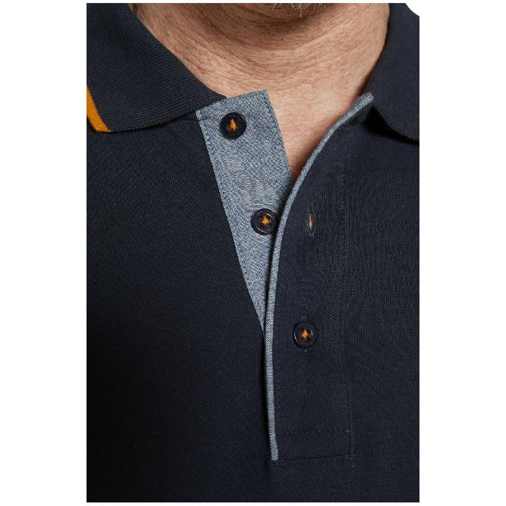 Jan Vanderstorm Langarm-Poloshirt LOKI dunkelblau Neueste Stile