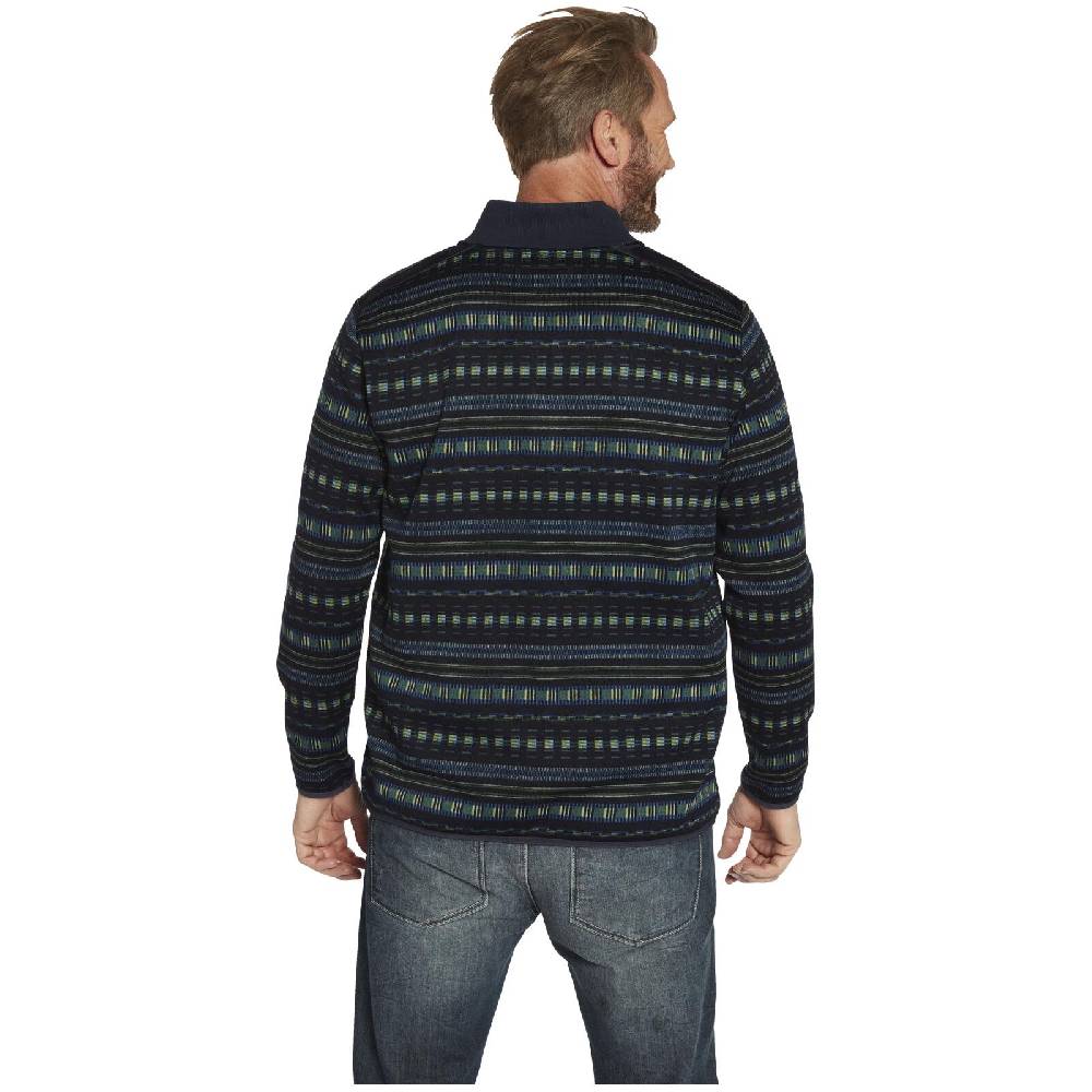 Jan Vanderstorm Fleecejacke NELS dunkelblau gemustert Letzte 2 Tage
