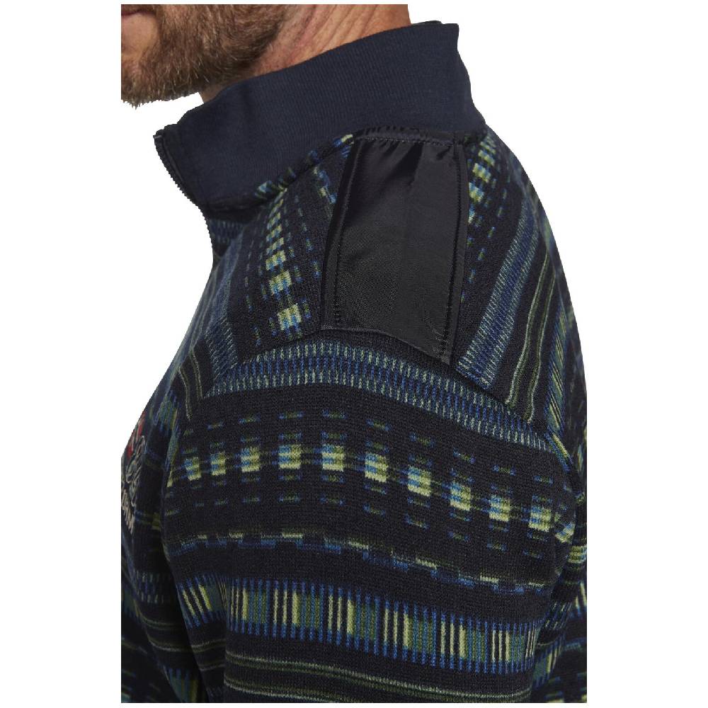 Jan Vanderstorm Fleecejacke NELS dunkelblau gemustert Letzte 2 Tage