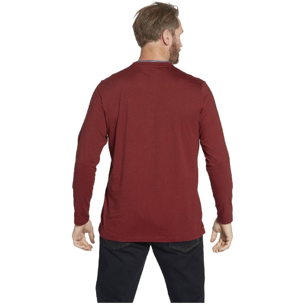 Jan Vanderstorm Langarmshirt NICIAS dunkelrot Bis zu 50% Rabatt