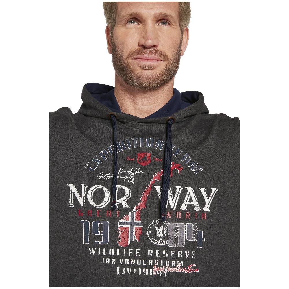 Jan Vanderstorm Sweatshirt HINRICUS dunkelgrau melange Bis zu 60% Rabatt
