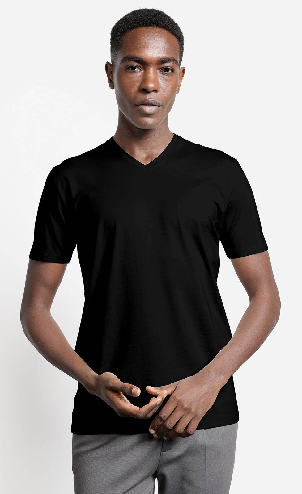 Kiefermann Hapes V-Ausschnitt T-Shirt aus Baumwolle-Modal Tägliche Deals