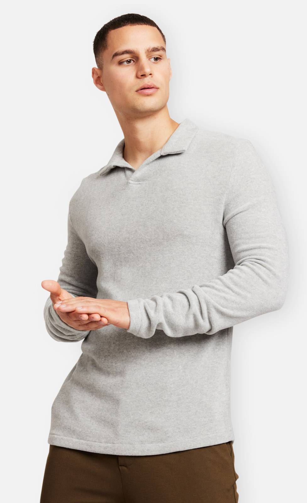 Kiefermann Tonin Langarm Poloshirt aus gebrushter Ware Wochenangebot