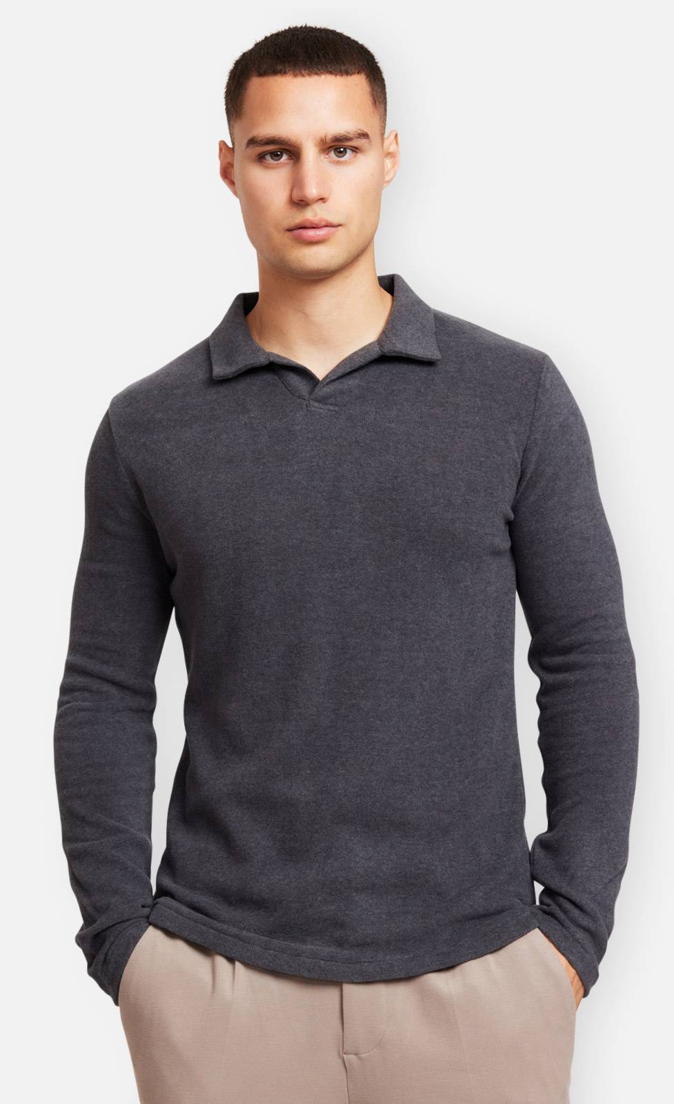 Kiefermann Tonin Langarm Poloshirt aus gebrushter Ware Wochenangebot