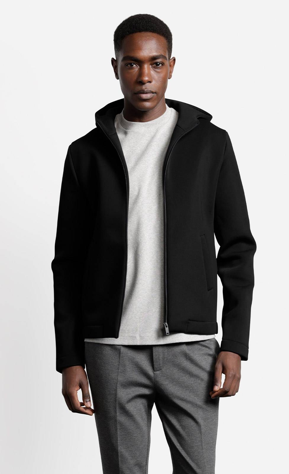 Kiefermann Attan Kapuzenjacke aus gebondeter Sweatware Fabrik Onlineshop
