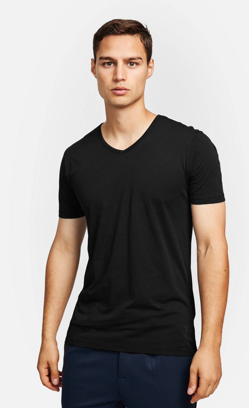 Kiefermann Darius Baumwoll-T-Shirt mit V-Ausschnitt Neueste Stile