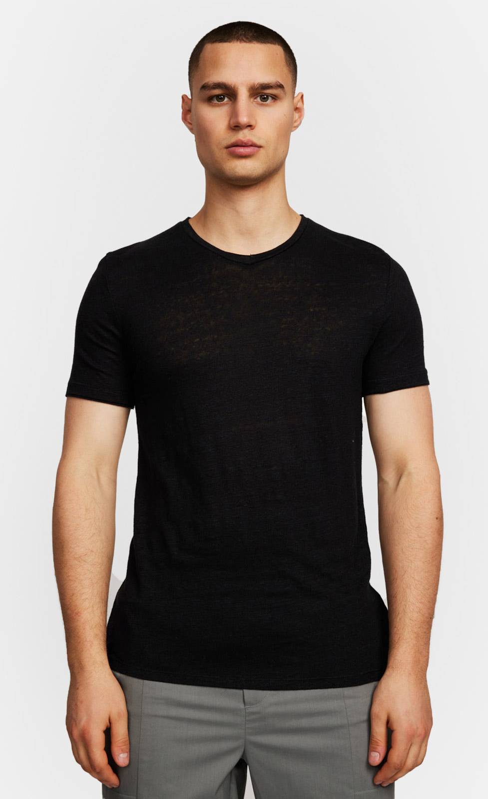 Kiefermann Flynn Leinen-T-Shirt mit V-Ausschnitt Nur für heute