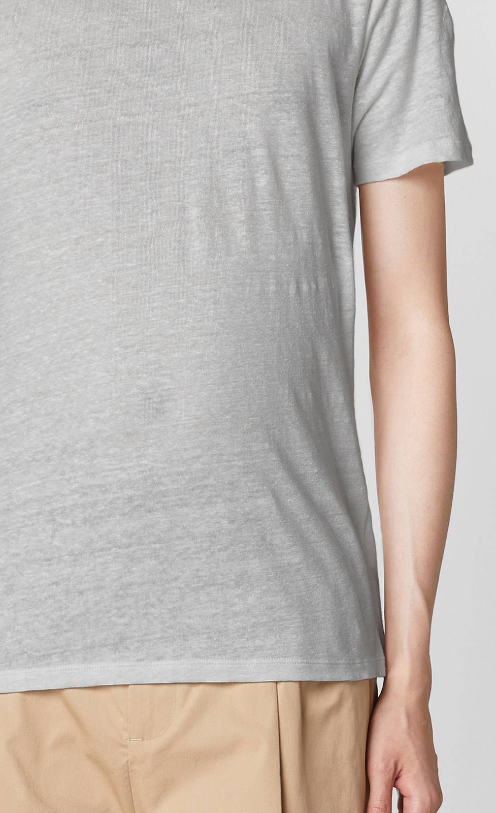 Kiefermann Laine Leinen-T-Shirt mit Rundhalsausschnitt Vierteljährliche Förderung