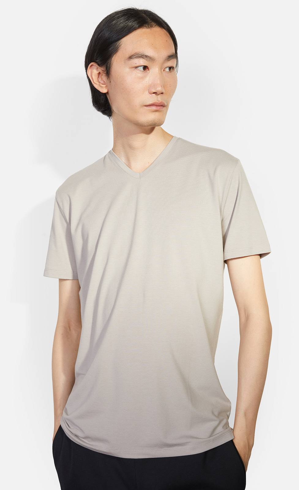 Kiefermann Hape V-Ausschnitt T-Shirt aus Baumwolle-Modal 50% Rabatt mit kostenlosem Versand