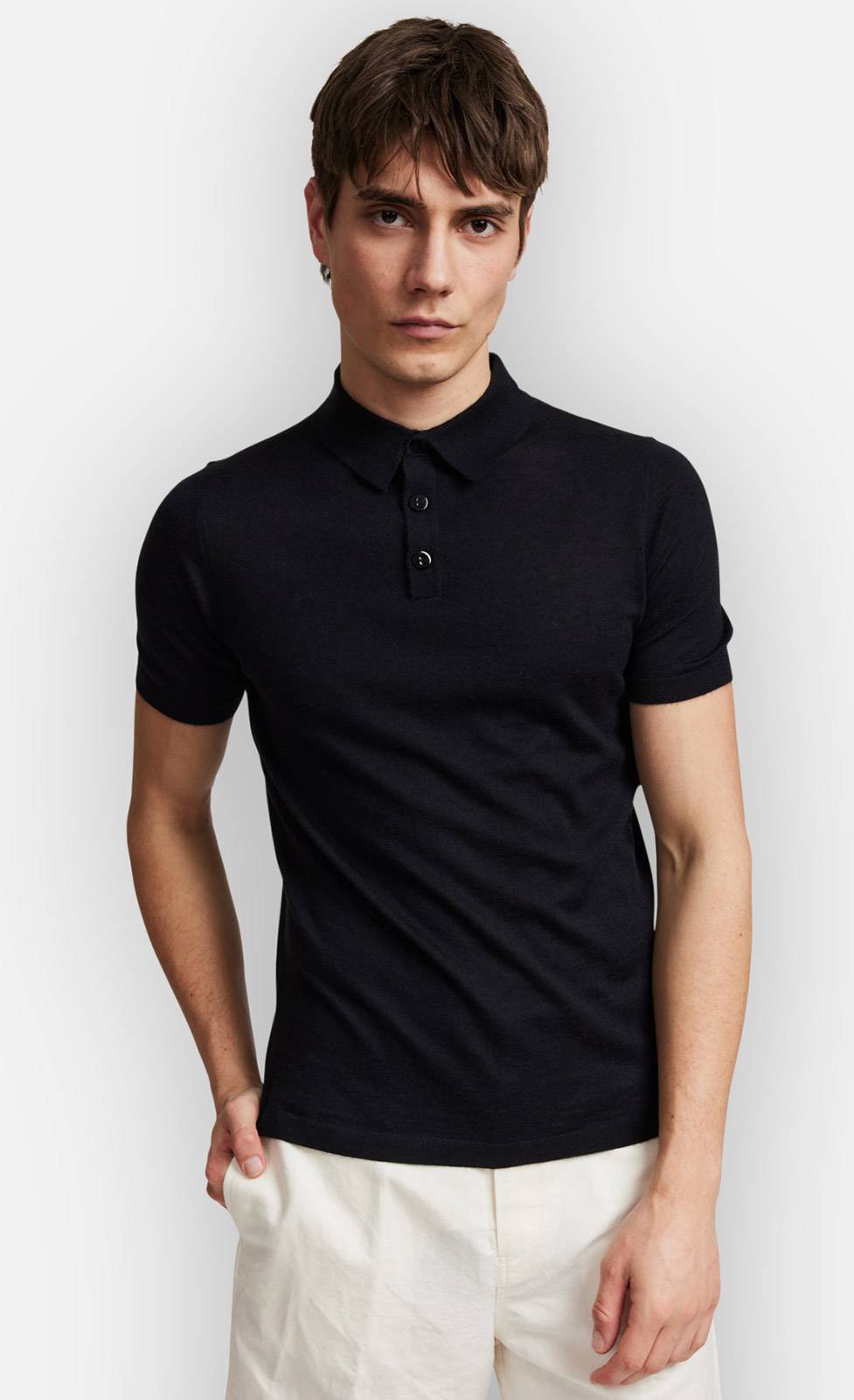 Kiefermann Lenny Strickpolo aus Kaschmir Online Shopping